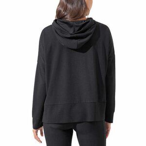 Modetta Women's Activewear Black Polyester LS Top Drawstring Neck EUC Sm…